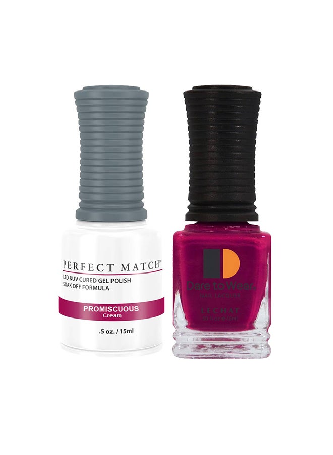Perfect Match Gel Nail Polish and Nail Lacquer Set 2x15ml Gel Nails Glossy Shine Long Lasting Soak off UV Gel Polish for Nail Art French Manicure Pedicure Salon Quality Chip Resistant Gel Nail Extensions Nail Enamel - Image 1