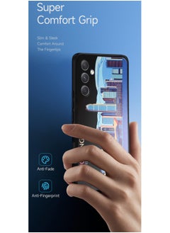 Techie Hongkong Skyline Aesthetic Fashion Silicone Cover Case with Inner Microfiber Lining and Built in Magnetic Car Mount Function for Samsung Galaxy A34  - Image 3