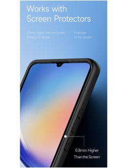 Techie Hongkong Skyline Aesthetic Fashion Silicone Cover Case with Inner Microfiber Lining and Built in Magnetic Car Mount Function for Samsung Galaxy A34  - Image 5