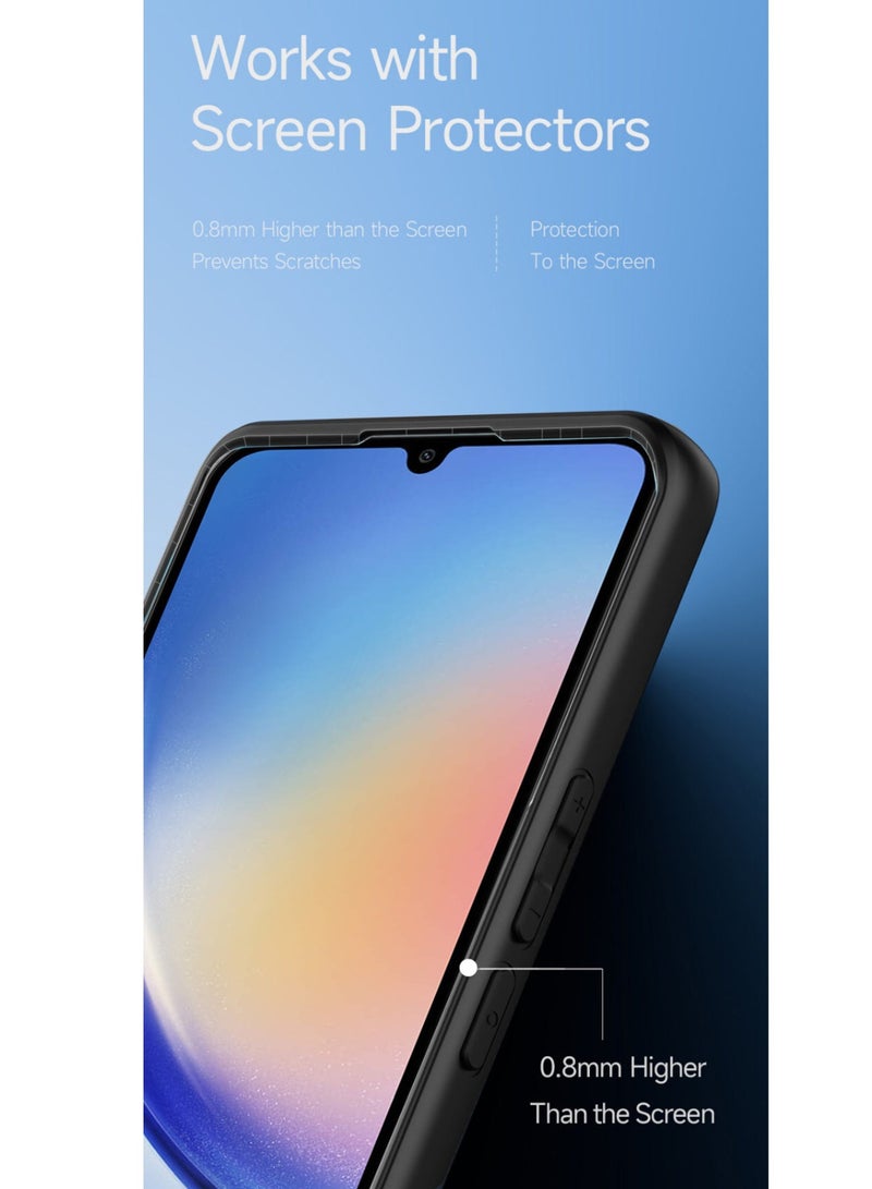 Techie Hongkong Skyline Aesthetic Fashion Silicone Cover Case with Inner Microfiber Lining and Built in Magnetic Car Mount Function for Samsung Galaxy A34  - Image 5