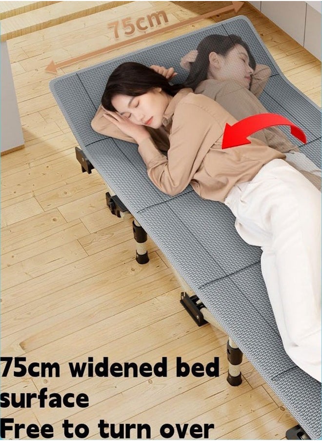Generic - Camping Cot, Folding Camping Cots for Adults, Portable Sleeping Cot with Carry Bag, Foldable Padded Sleeping Cot, Camp Cot Bed, Folding Lounge Chair Outdoor Folding Bed for Travel Office Garden Beds - Image 1