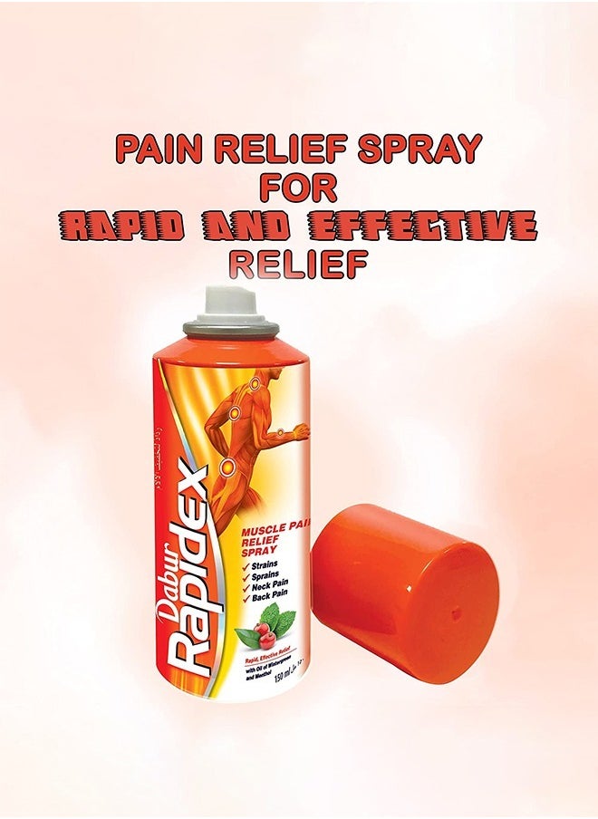 Dabur Natural Herbal Rapidex Spray Suitable For Muscle and Joint Pain Quick, Fast, and Deep Relief  - 150ml  - Image 2