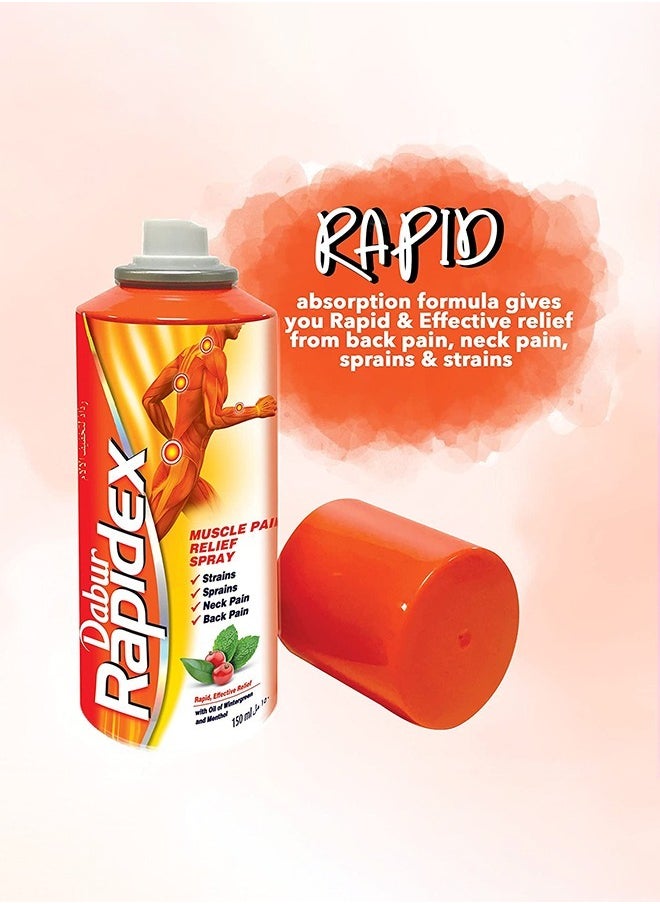 Dabur Natural Herbal Rapidex Spray Suitable For Muscle and Joint Pain Quick, Fast, and Deep Relief  - 150ml  - Image 4