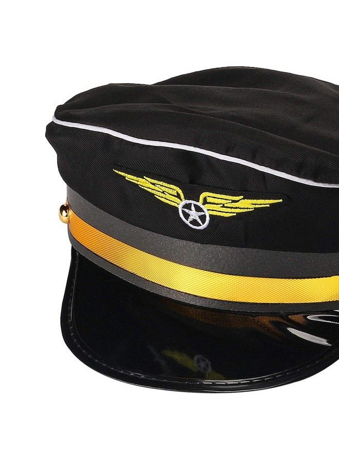 Beelittle - Airline Pilot Captain Costume Kit Pilot Dress Up Accessory Set With Aviator Sunglasses (Black) - Image 1