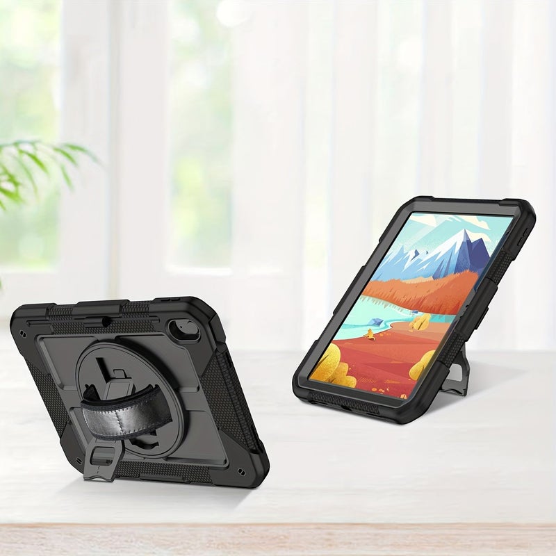 Red Black Case for iPad 11th 10th Gen Shockproof 360 Rotating Stand - Image 3