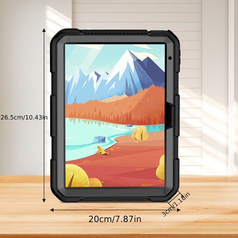 Red Black Case for iPad 11th 10th Gen Shockproof 360 Rotating Stand - Image 2