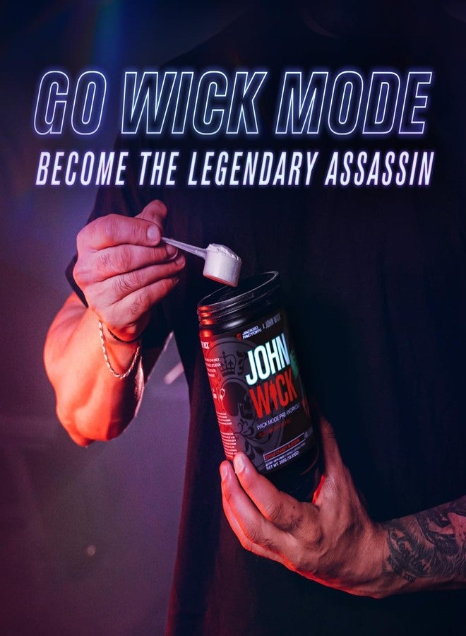 Jacked Factory X John Wick - Wick Mode Pre Workout Powder - Intense Energy, Battle-Ready Focus, Unstoppable Commitment, and Sheer Will - 40 Servings, Osaka Cherry Blossom - Image 4