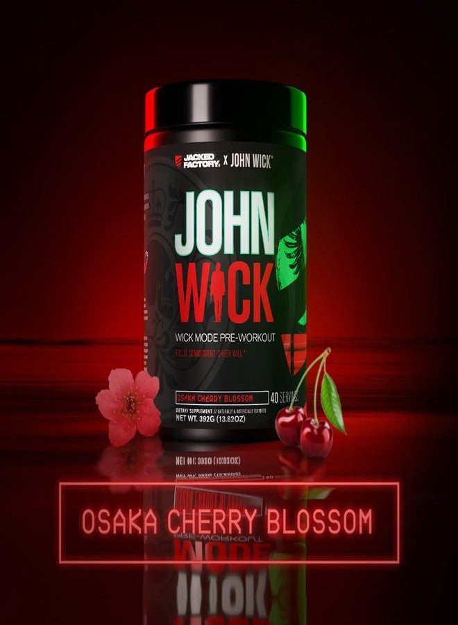 Jacked Factory X John Wick - Wick Mode Pre Workout Powder - Intense Energy, Battle-Ready Focus, Unstoppable Commitment, and Sheer Will - 40 Servings, Osaka Cherry Blossom - Image 2