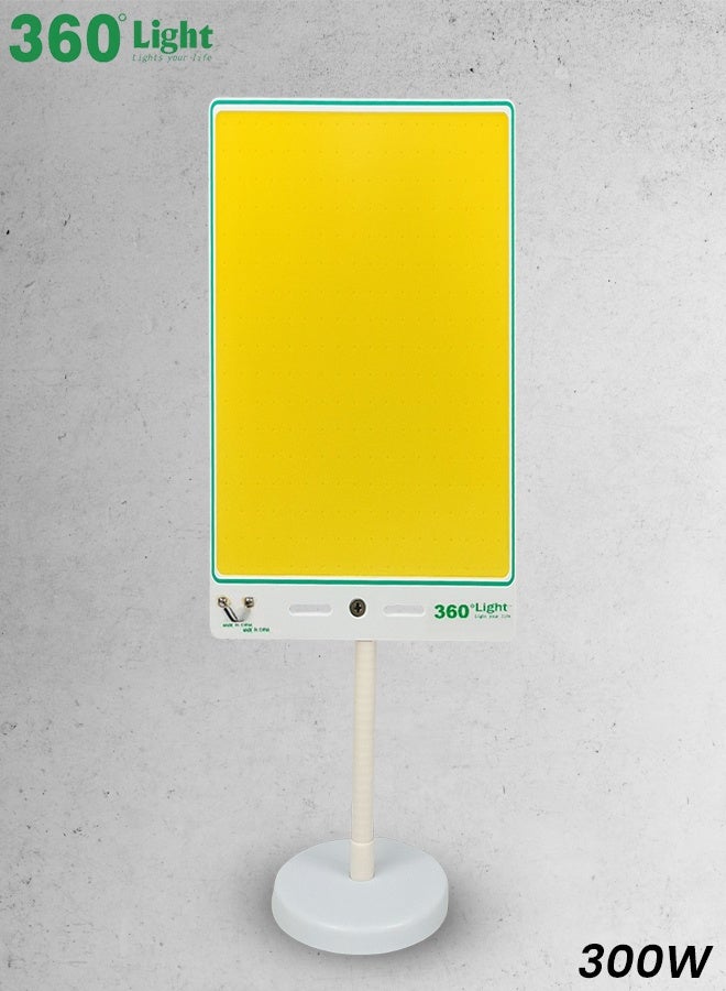 360 ديجري لايت مصباح عمل LED COB 300 واط 360 درجة مع جهاز تحكم عن بعد، مصباح طوارئ فائق السطوع 4000 لومن مع قاعدة مغناطيسية، حامل دوار 360 درجة، كابل تيار مستمر 5 أمتار، قابس سجائر سيارة 12 فولت ومشابك بطارية لإصلاح السيارات والتخييم والجراج والإضاءة الخارجية متعددة الأغراض - Image 1