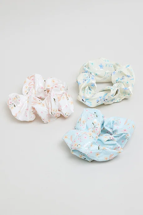 أر أند بي 3 Pack Printed Scrunchies