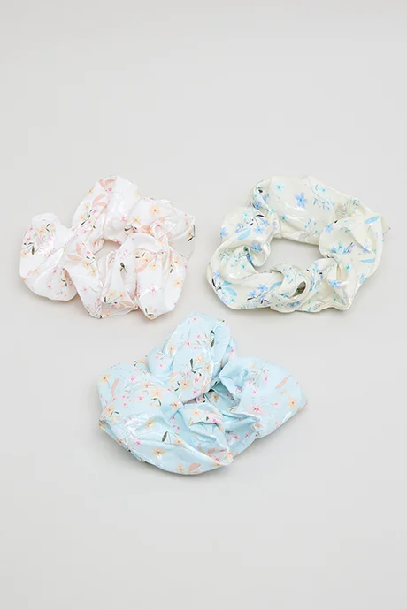 أر أند بي 3 Pack Printed Scrunchies