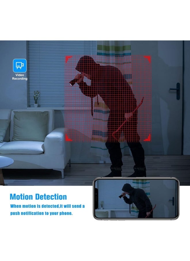 1080P Mini Wireless Wifi Spy Camera Portable HD Security Camera with Night Vision Motion Detection Cloud Storage Remote Viewing for Security