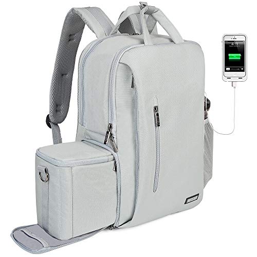 CADeN Camera Backpack w/ 15.6" Laptop Compartment, USB Charge Port, Tripod Holder, Rain Cover Compatible for Sony Canon Nikon - Image 1