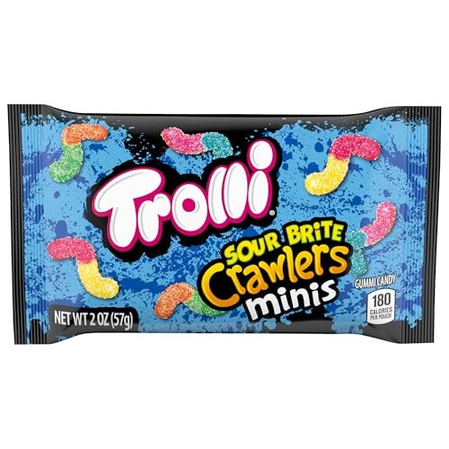 Trolli Sour Brite Crawlers Minis Candy Sour Gummy Worms 2 Ounce TreatSize Pouches Pack Of 18 - Image 5