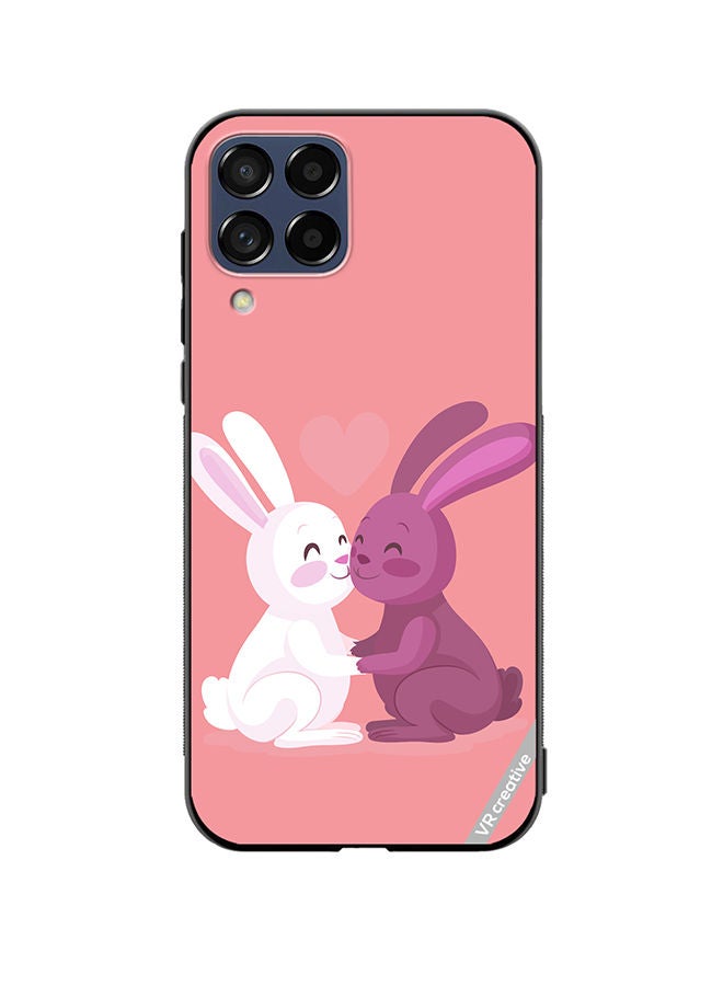 VR CREATIVE Protective Case Cover For Samsung Galaxy M33 Love Rabbits Design Multicolour - Image 1