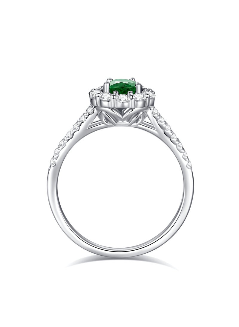 QUAINT 1-Carat Pear-Shaped Lab-Grown Emerald Ring  - Image 3