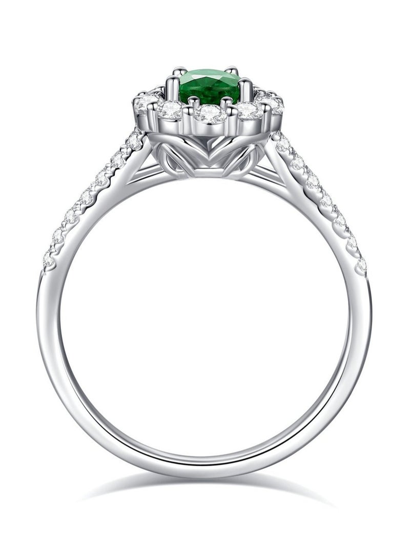 QUAINT 1-Carat Pear-Shaped Lab-Grown Emerald Ring - Image 3