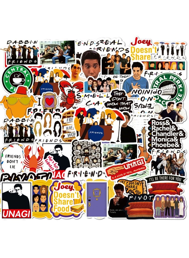 general 50-Piece Friends Cute Vinyl Waterproof Sticker