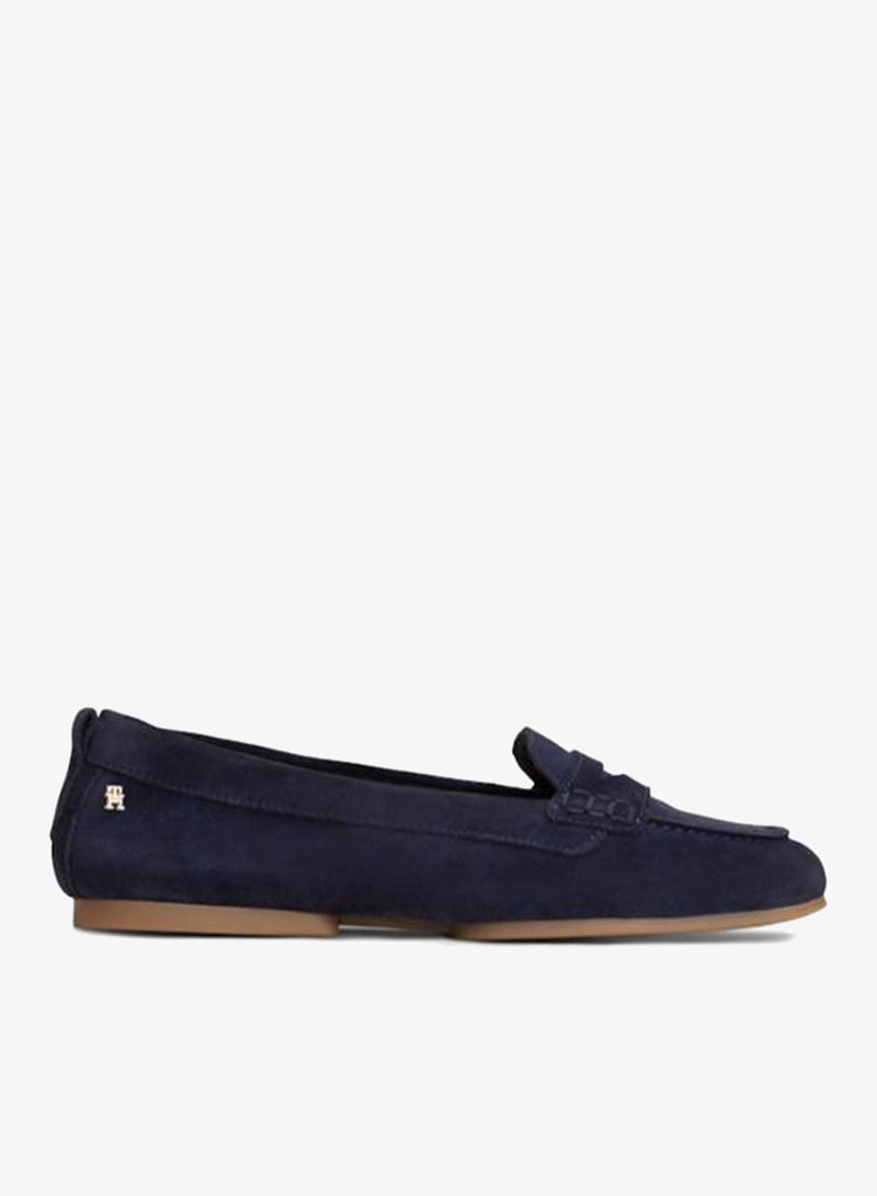 TOMMY HILFIGER Monogram Flexible Suede Loafers - Image 1