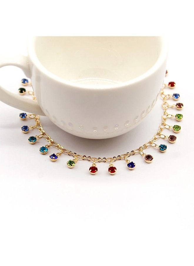Generic - Alloy Ladylike Rhinestone Anklet Chain - Image 1