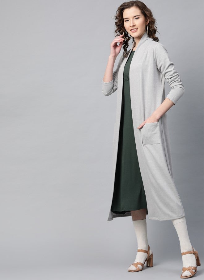 ساسافراس شال طويل رمادي نسائي - Image 4