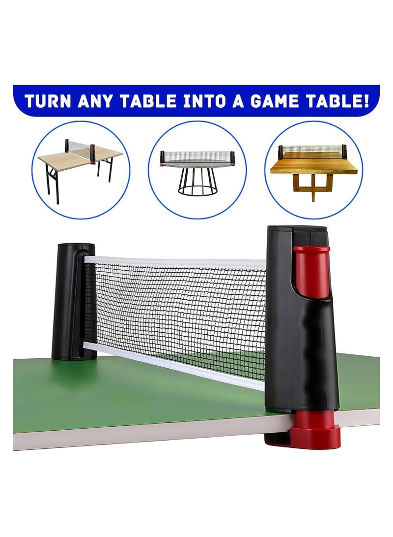 Weinixun Ping Pong Paddle Set, Portable Table Tennis Set with Retractable Net,Rackets,Balls and Carry Bag - Image 5