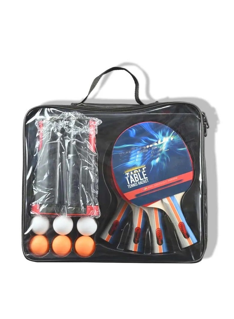 Weinixun Ping Pong Paddle Set, Portable Table Tennis Set with Retractable Net,Rackets,Balls and Carry Bag - Image 1