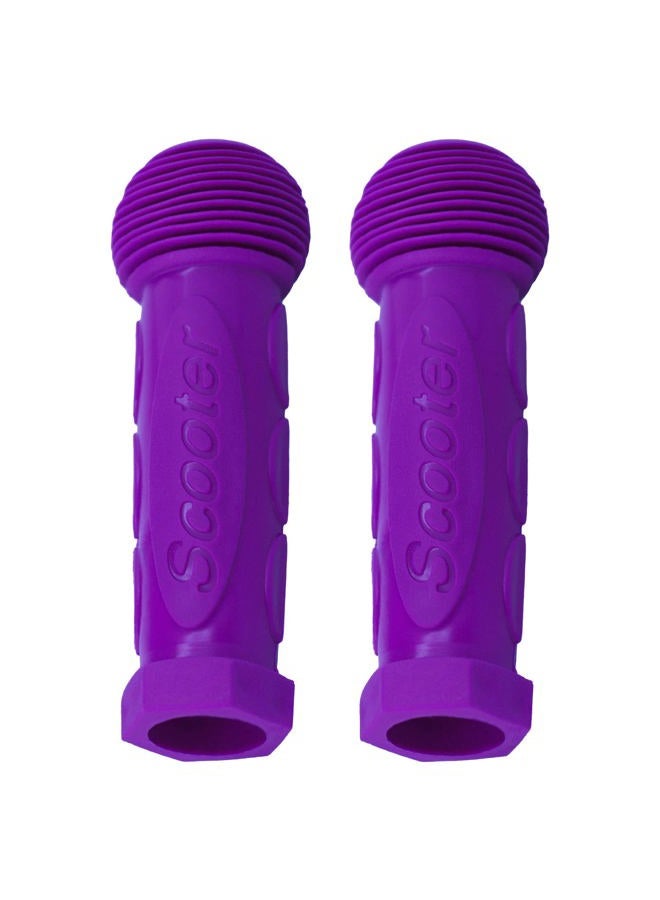 Gladeer Kids Scooter Handle Grips Replacement Handlebars for 2/3/4 Wheels Child Kick Push Scooters Bike Rocking Car, 2-Pack (Dark Purple) - Image 2
