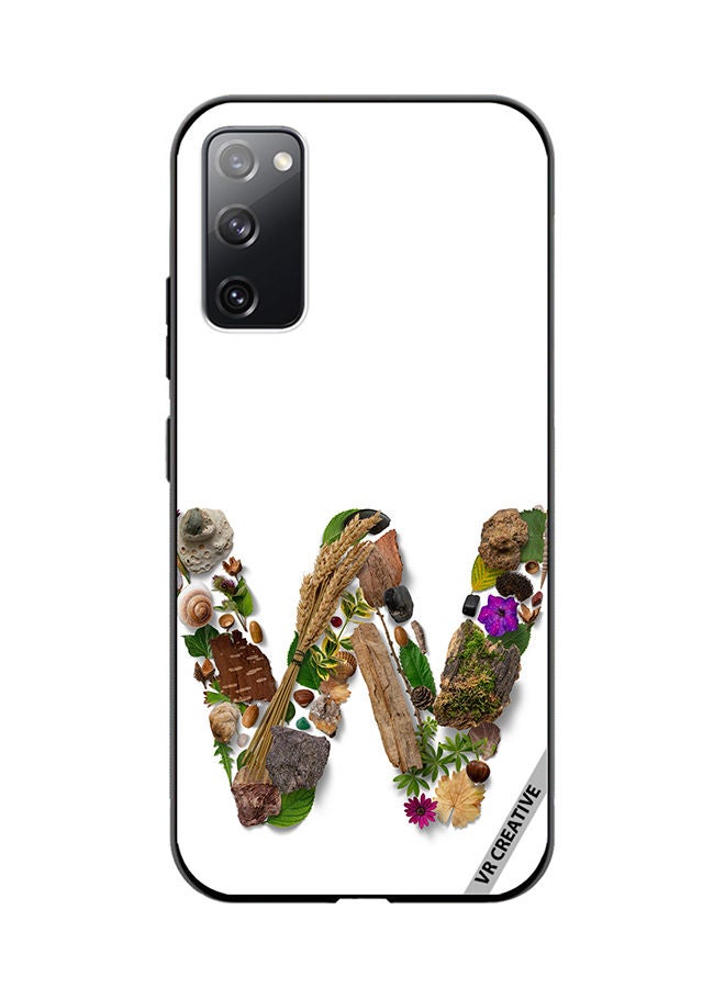 VR CREATIVE Protective Case Cover For Samsung Galaxy S20 FE 5G Alphabet W Design Multicolour - Image 1