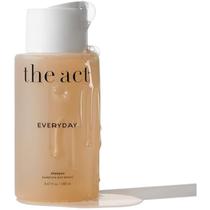 The Act EVERYDAY ORGANIC SHAMPOO - MOISTURIZING, RESTORATIVE, NOURISHING CARE FOR ALL HAIR TYPES, CURLY AND NORMAL HAIR, FOR WOMEN MEN, SULFATE FREE, VEGAN, 9.47 FL OZ (EVERYDAY) - Image 1