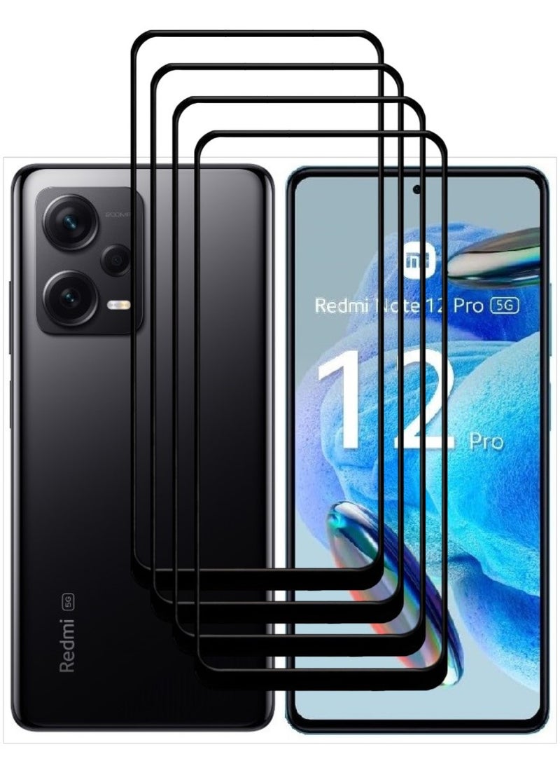 ACLIX 4 Pieces Antistatic ESD Dustproof Premium Quality High Definition Tempered Glass Screen Protector Designed For Xiaomi Redmi Note 12 Pro - Image 1