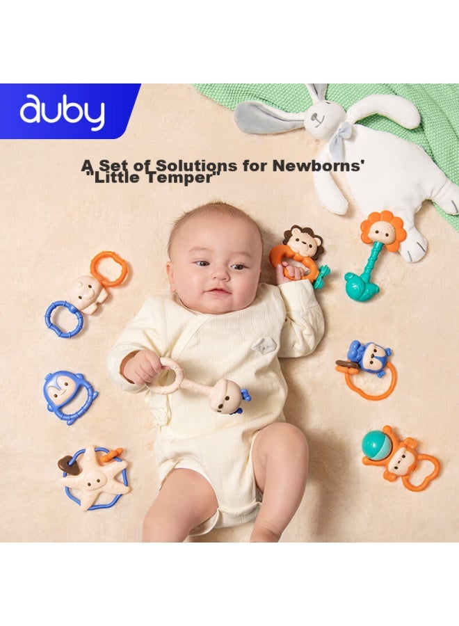 Auby Infant And Toddler Toys, Teether Rattle, Newborn Gift Box, Rabbit Comfort Blanket, Plush Doll, Full Moon Gift - Image 5