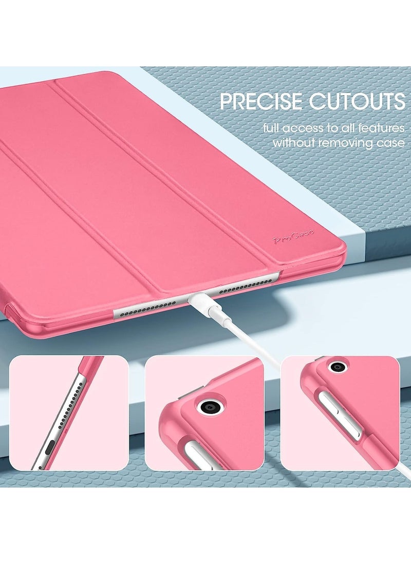 ELTRAZONE - iPad 10.2 Case - Compatible with 9th Generation (2021), 8th Generation (2020), 7th Generation (2019) - Slim Stand Hard Back Shell Protective Smart Cover for 10.2 iPad - Pink - Image 1