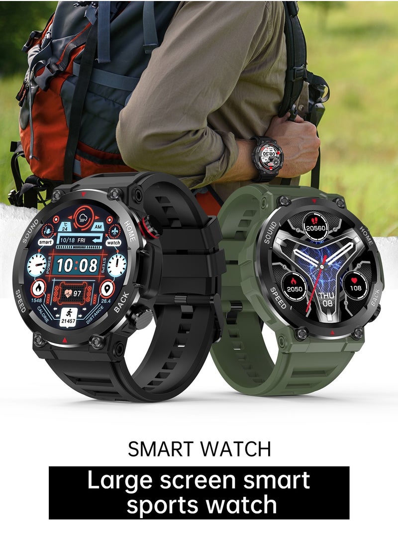 RollsTimi  - Men's Sports Smartwatches Military Waterproof Smart Watch for Women Fitness Tracker, Bluetooth Call, Heart Rate Blood Pressure Monitoring - Image 1