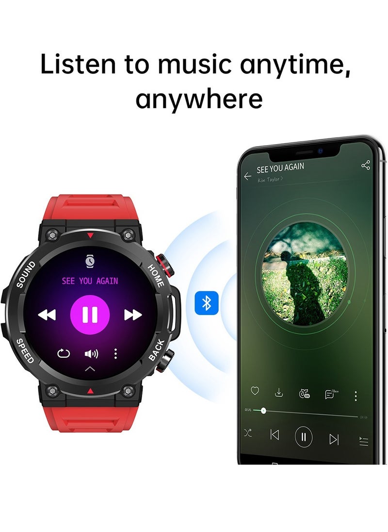 RollsTimi  - Men's Sports Smartwatches Military Waterproof Smart Watch for Women Fitness Tracker, Bluetooth Call, Heart Rate Blood Pressure Monitoring - Image 1
