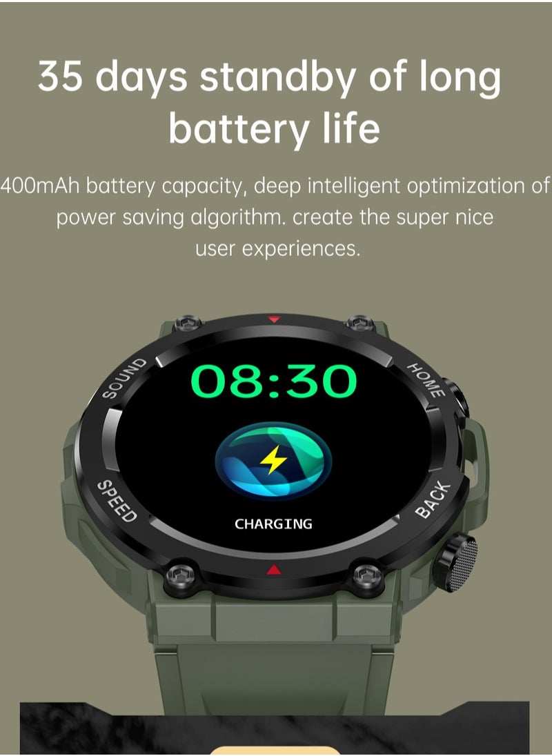 RollsTimi  - Men's Sports Smartwatches Military Waterproof Smart Watch for Women Fitness Tracker, Bluetooth Call, Heart Rate Blood Pressure Monitoring - Image 1