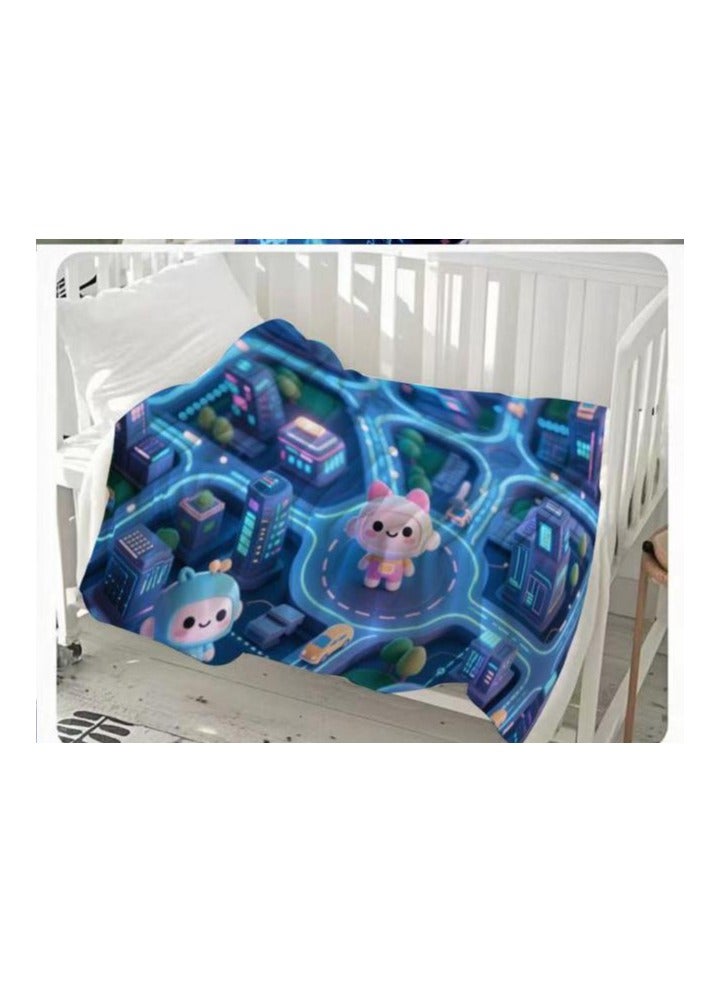 general Flannel thin blanket (warm and comfortable, suitable for sleep, gaming, dust removal and sandproof) 150cm*200cm - 726 - Image 1