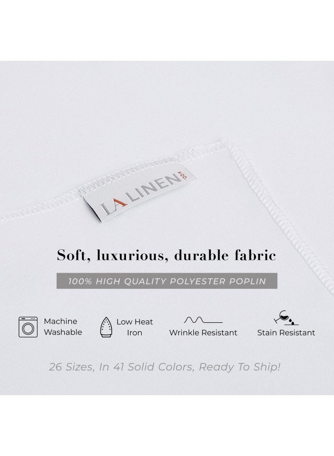 LA Linen Polyester Poplin Washable Rectangular Tablecloth Stain And Wrinkle Resistant Table Cover Fabric Table Cloth For Dinning Kitchen Party Holiday 60 By 102-Inch Emerald Green 60 In X 102 In - Image 3