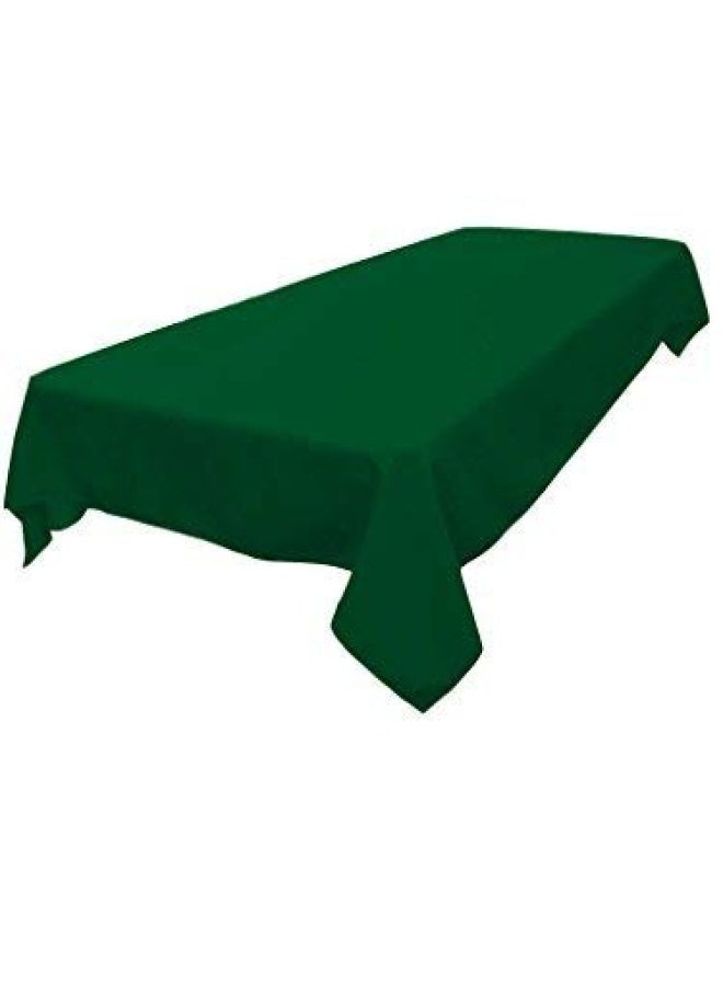 LA Linen Polyester Poplin Washable Rectangular Tablecloth Stain And Wrinkle Resistant Table Cover Fabric Table Cloth For Dinning Kitchen Party Holiday 60 By 102-Inch Emerald Green 60 In X 102 In - Image 2