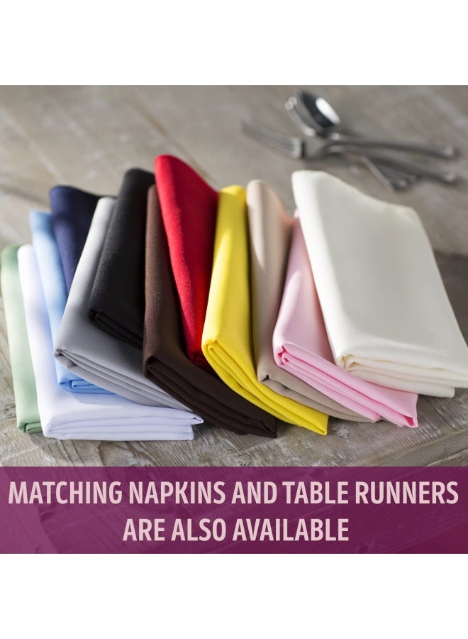 LA Linen Polyester Poplin Washable Rectangular Tablecloth Stain And Wrinkle Resistant Table Cover Fabric Table Cloth For Dinning Kitchen Party Holiday 60 By 102-Inch Emerald Green 60 In X 102 In - Image 4