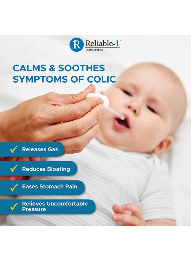 Reliable-1 Laboratories Reliable-1 Laboratories Infants Gas Relief Drops Stomach Relief Gas Drops for Babies, Infants and Toddlers | Simethicone Baby Gas Relief | Safe for Newborns, Dye Free Formula | 1 Fl Oz - Image 3