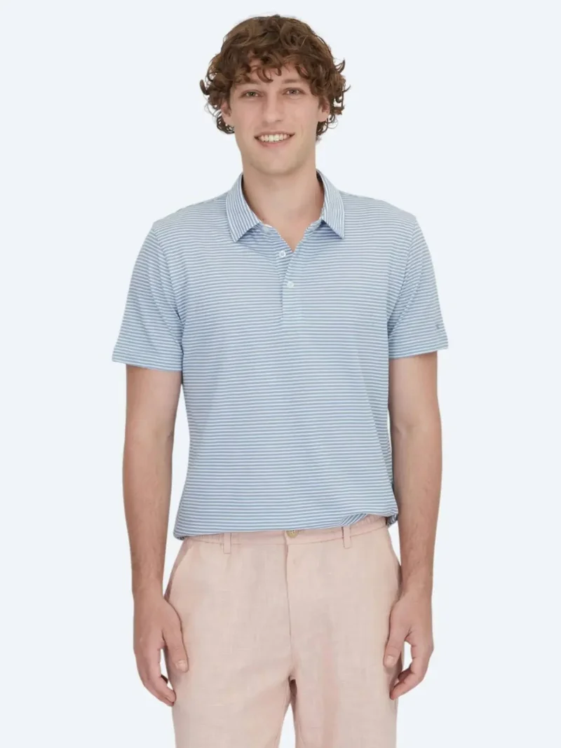 كيب تيشيرت أزرق بياقة بولو مصنوع من القطن بنسبة 100%