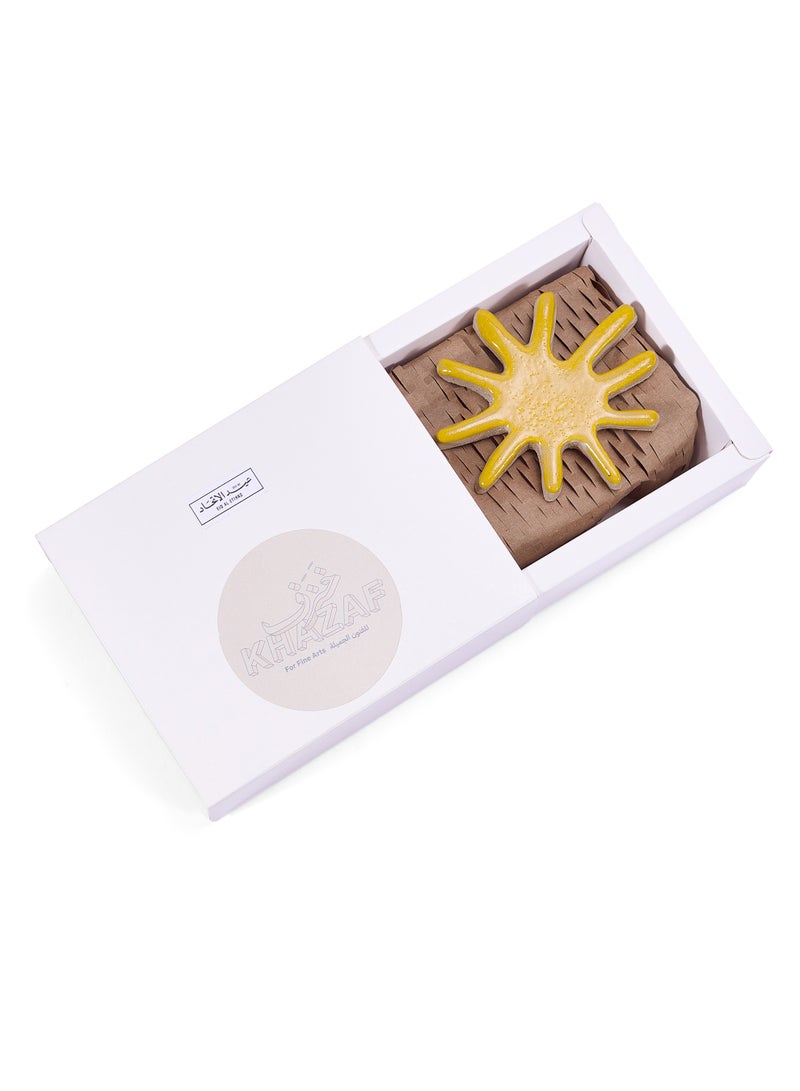 Eid Al Etihad United x Khazaf Sun Coaster – Stylish UAE-Inspired Drink Coaster & Table Accessory - Image 1