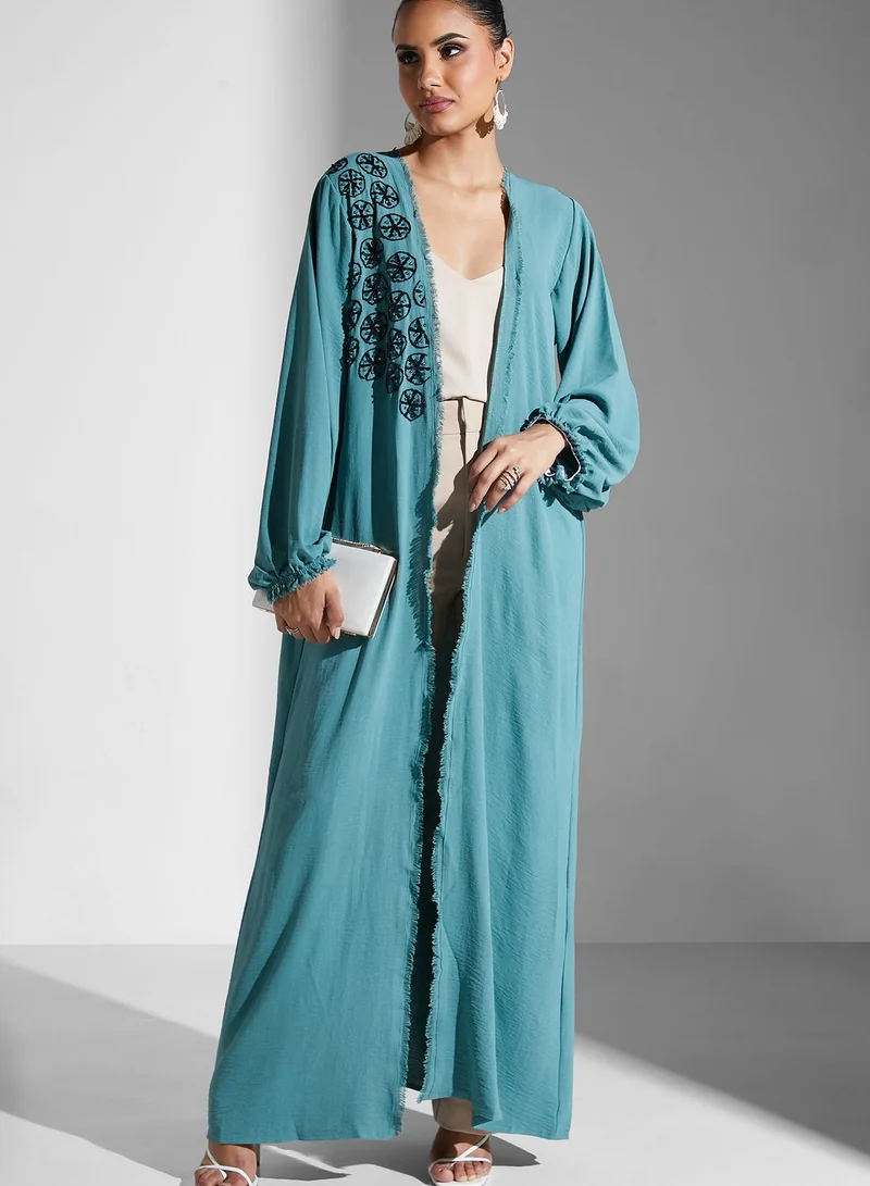 Threadz by Ajooni Embroidered Stylish Abaya