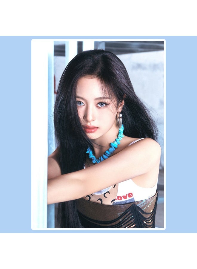 NIBEMINENT 3 Pcs Kpop BABYMONSTER AHYEON Deco Kit Waterproof Poster Stickers, High Definition Printing Bright Colors, Suitable for Laptop Skateboard Luggage Water Bottle Guitar DIY - Image 1