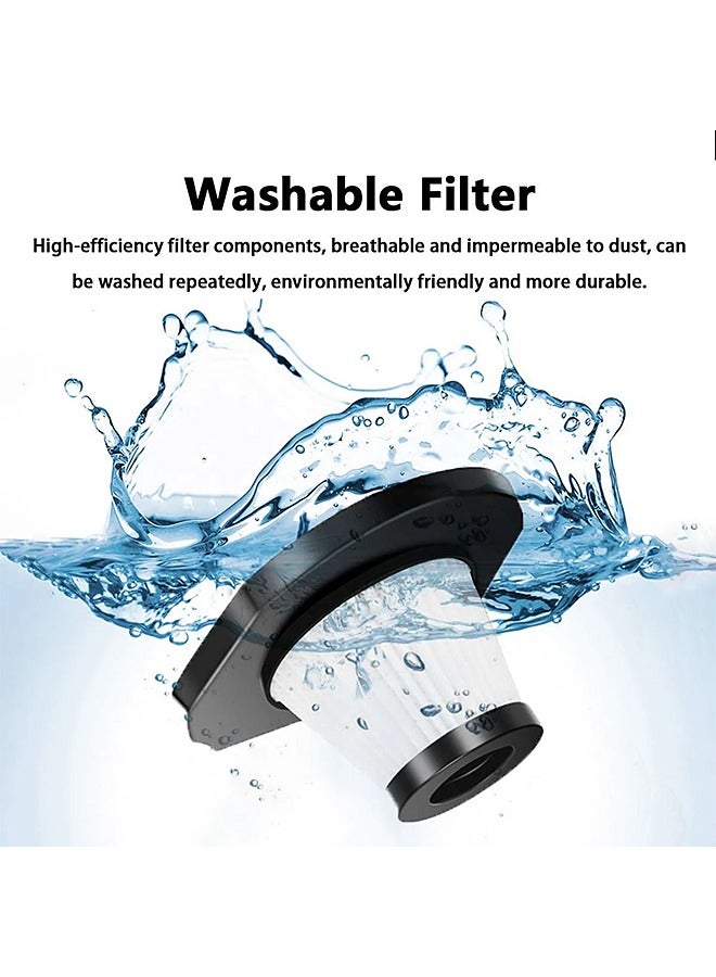 Car Vacuum Cleaner - Corded Plug Dustbuster - Handheld Vacuum Cleaner with LED Light and Inflator - 6000Pa