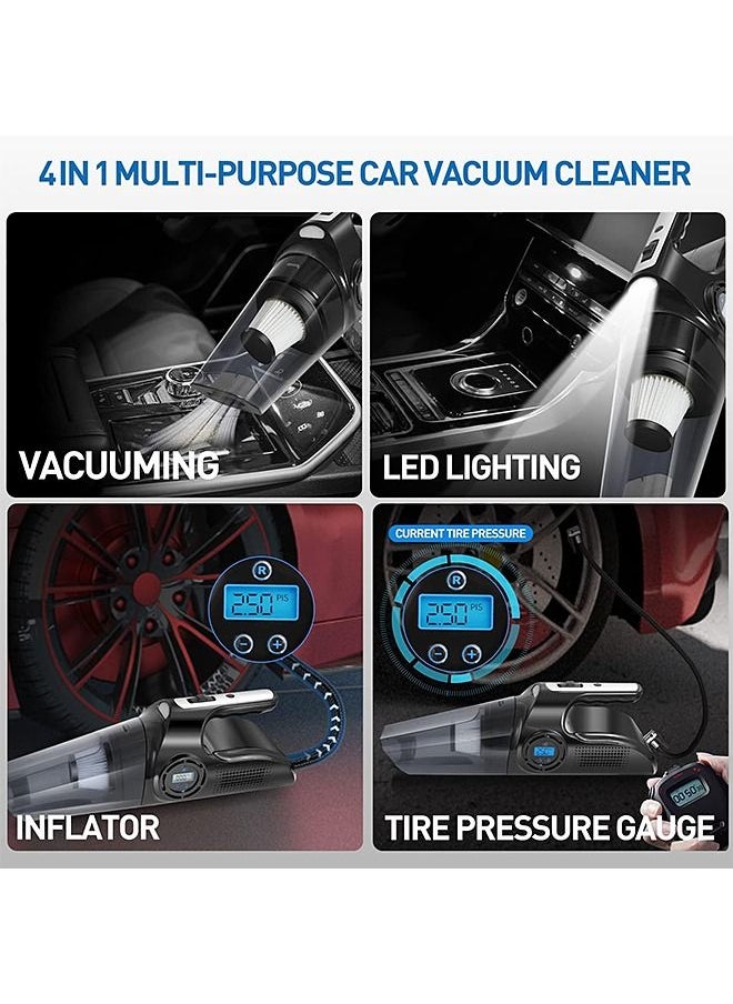 Mi VAZA - Car Vacuum Cleaner - Corded Plug Dustbuster - Handheld Vacuum Cleaner with LED Light and Inflator - 6000Pa - Image 1