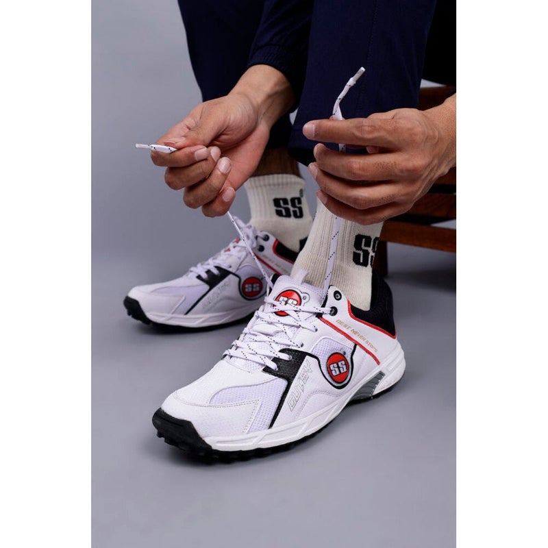 SS Gutsy White/Black/Red Cricket Shoes, UK 2 / EU 34 - Image 2