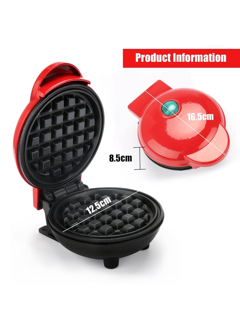 Gohytal Gohytal Mini Waffle Maker 350W Mini Electric Round Waffle Maker Small Waffle Maker with NonStick Coating Waffle Maker for Waffles Retro Waffle Maker for Family Parties Childrens Birthdays  - Image 2