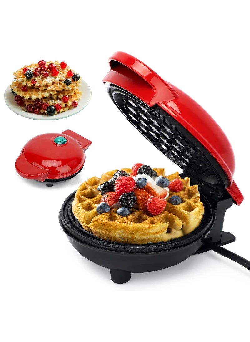Gohytal Gohytal Mini Waffle Maker 350W Mini Electric Round Waffle Maker Small Waffle Maker with NonStick Coating Waffle Maker for Waffles Retro Waffle Maker for Family Parties Childrens Birthdays  - Image 1
